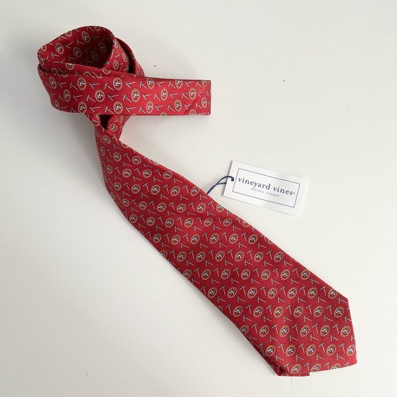 Vineyard Vines San Francisco 49ers Silk Tie Red NFL NWT - Picture 3 of 7